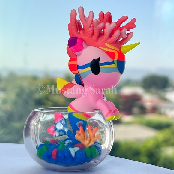 Tokidoki Dusty Pink Coral Neon Reef Mermicorno Unicorno Rave Mermaid Unicorn - Picture 1 of 8
